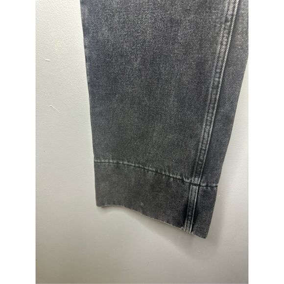 Zara New with tag HIGH-RISE STRAIGHT-FIT LONG LENGTH Black jeans size 2 - Picture 5 of 7